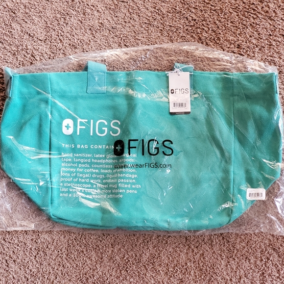 FIGS Surgical Green Canvas Tote - Picture 4 of 11